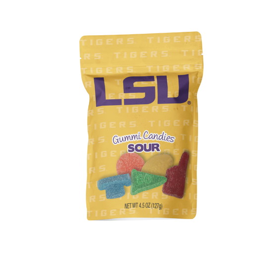 LSU Tigers Sour Gummies (12 Count Case)