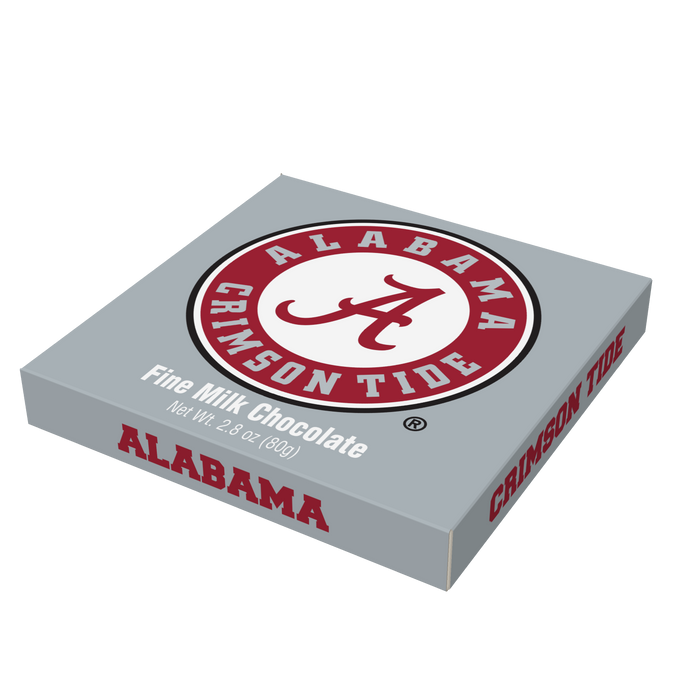 Alabama Crimson Tide 80g embossed chocolate bar packaging