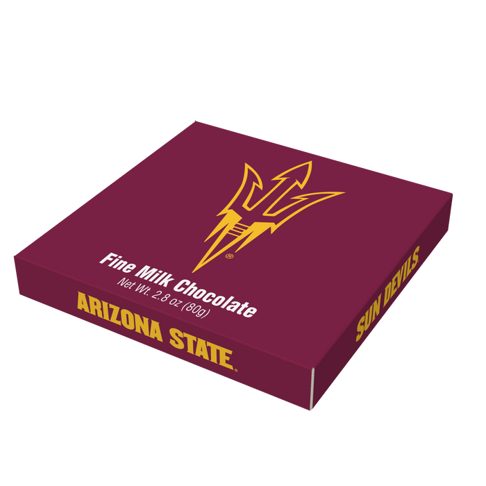 Arizona State Sun Devils embossed chocolate bar packaging