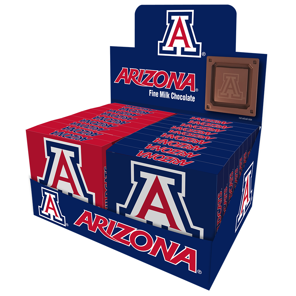 Arizona Wildcats Embossed Chocolate Bar (18ct Counter Display)
