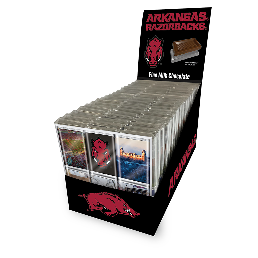 Arkansas Razorbacks Chocolate Iconics (18ct Counter Display)