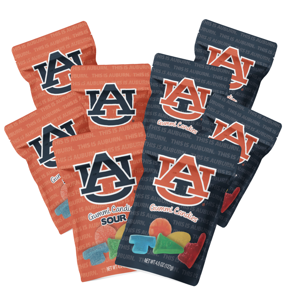 Auburn Tigers Candy Gummies Mix - Sweet and Sour (8 bags)