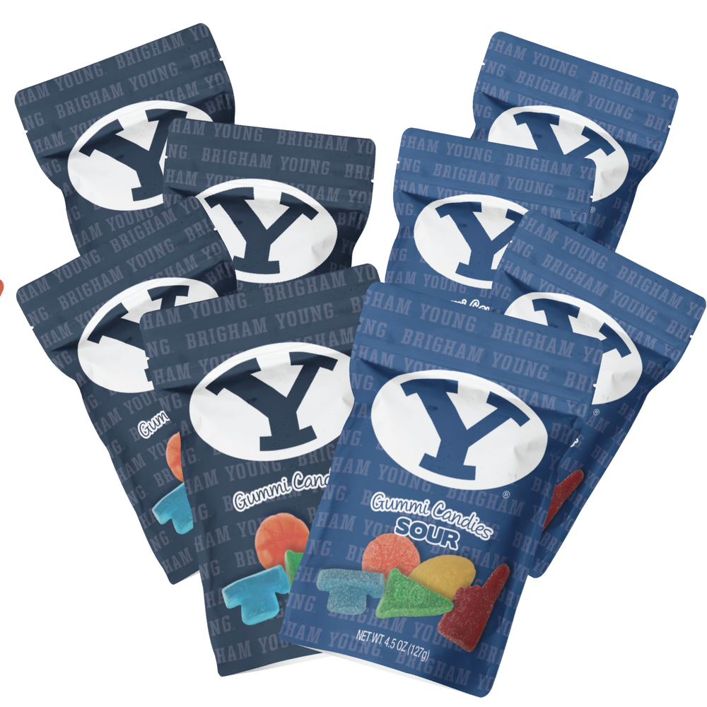 BYU Cougars Candy Gummies Mix - Sweet and Sour (8 bags)