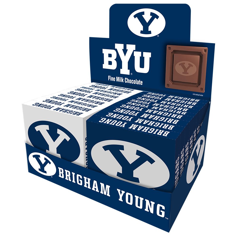 BYU Cougars Embossed Chocolate Bar (18ct Counter Display)