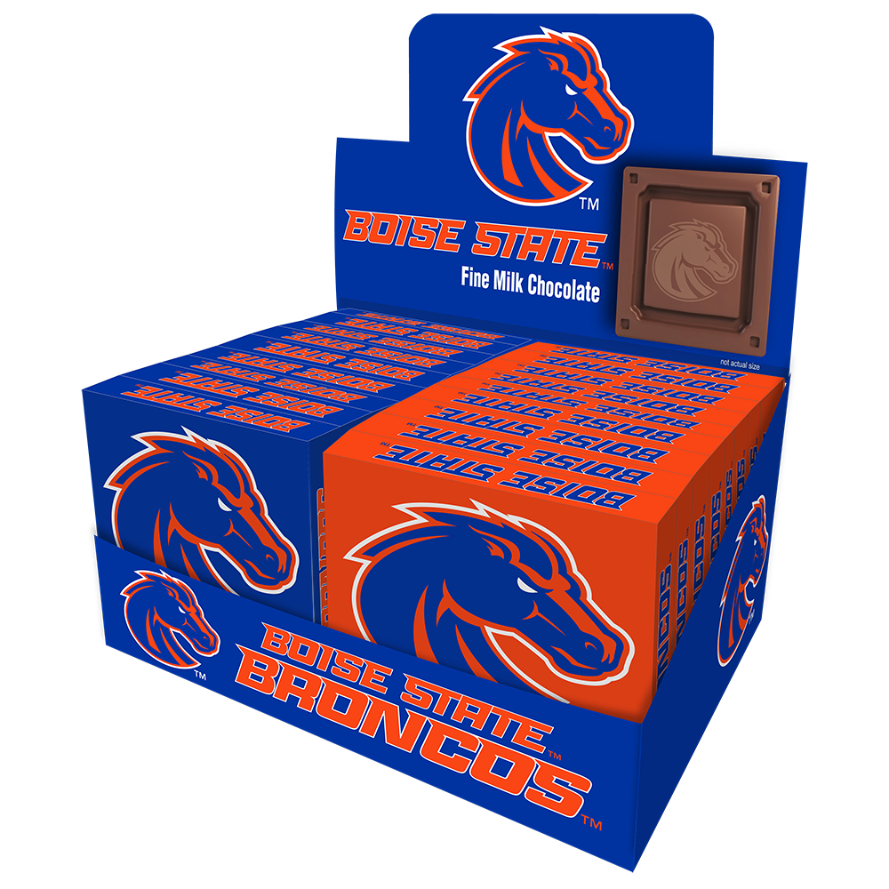 Boise State Broncos Embossed Chocolate Bar (18ct Counter Display)