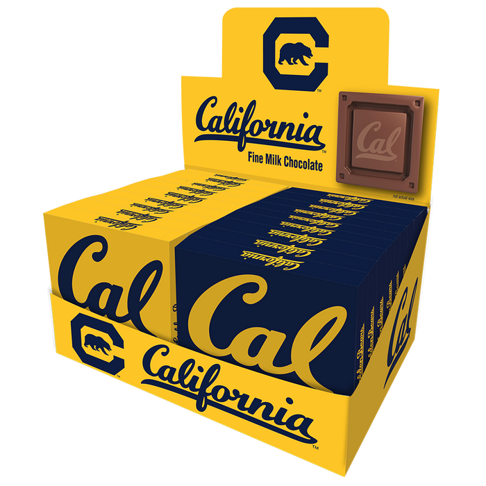 California Golden Bears Embossed Chocolate Bar (18ct Counter Display)