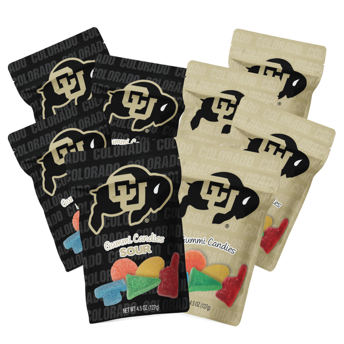Colorado Buffaloes Candy Gummies Mix - Sweet and Sour (8 bags)