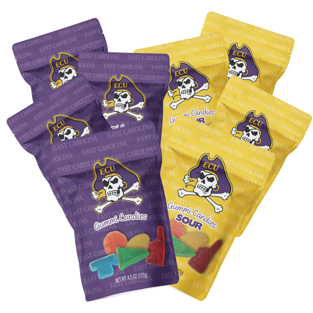 East Carolina Pirates Candy Gummies Mix - Sweet and Sour (8 bags)