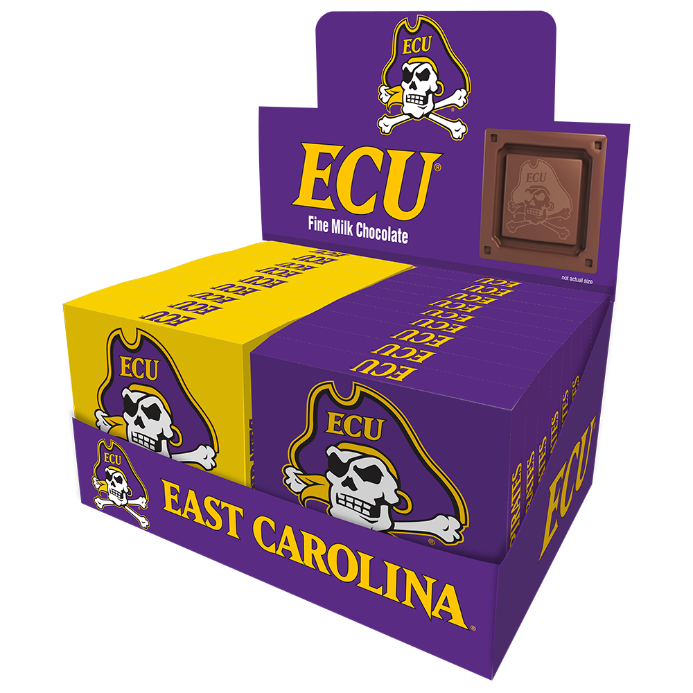 East Carolina Pirates Embossed Chocolate Bar (18ct Counter Display)