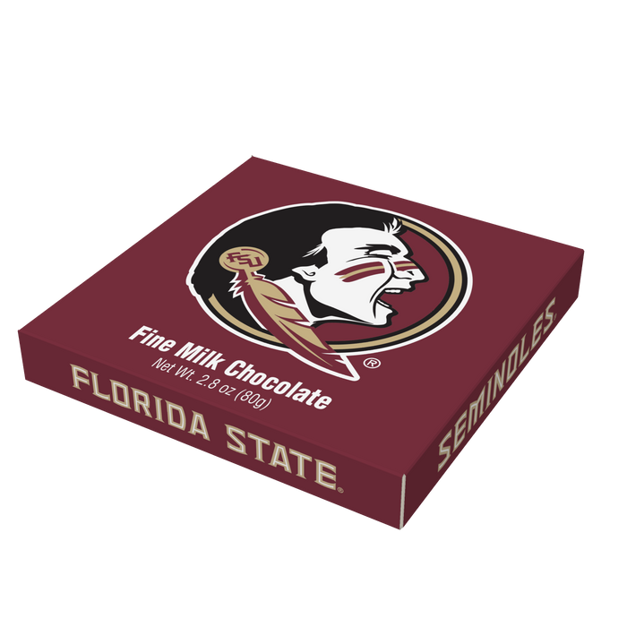 Florida State Seminoles embossed chocolate bar packaging