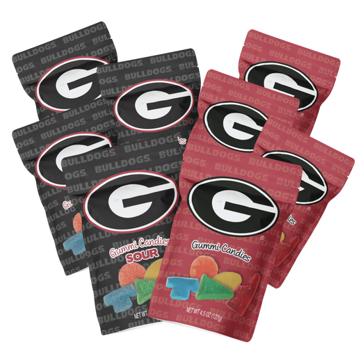 Georgia Bulldogs Candy Gummies Mix - Sweet and Sour (8 bags)