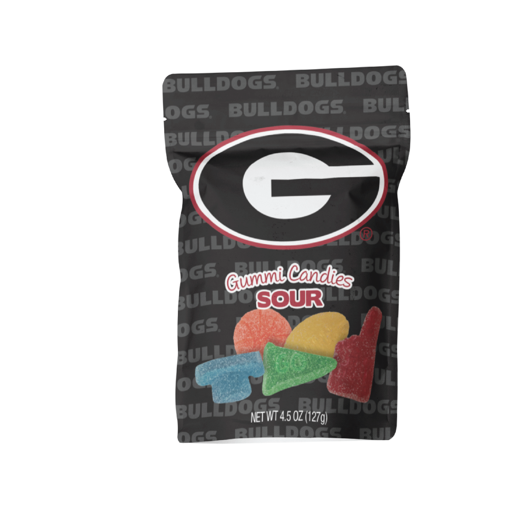 Georgia Bulldogs Sour Gummies (12 Count Case)