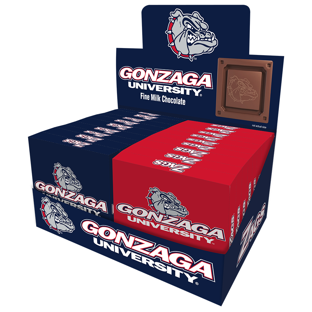 Gonzaga Bulldogs Embossed Chocolate Bar (18ct Counter Display)