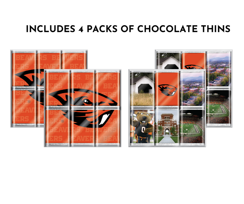 Oregon State Beavers Thins Chocolate Pack (4 Piece)