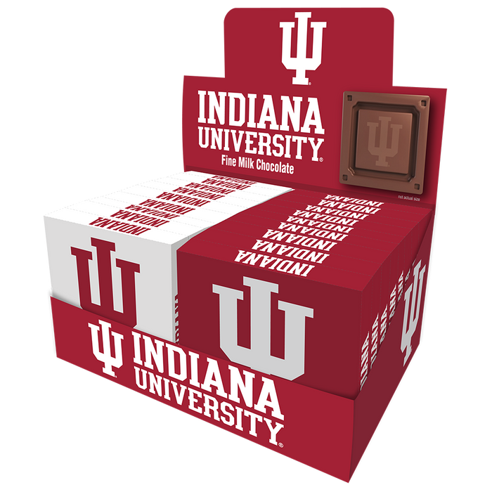 Indiana Hoosiers Embossed Chocolate Bar (18ct Counter Display)