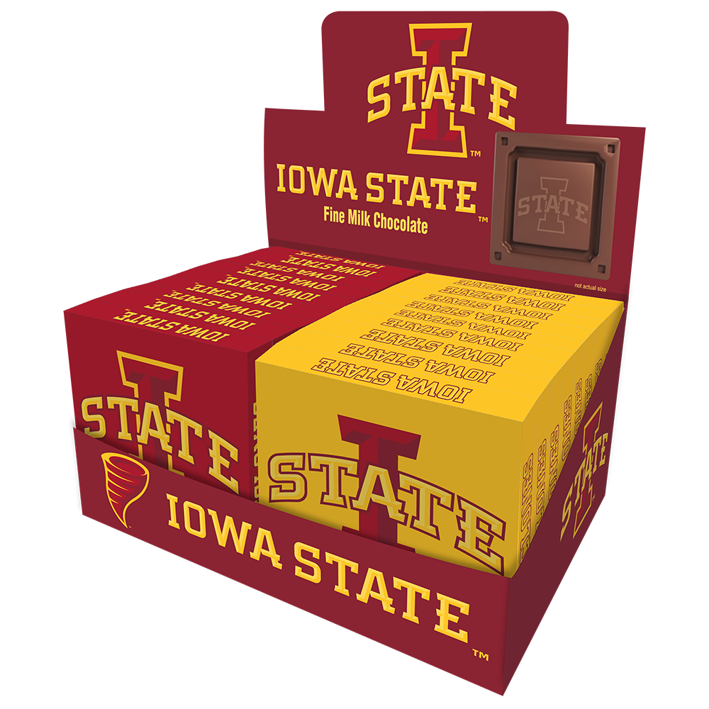 Iowa State Cyclones Embossed Chocolate Bar (18ct counter display)
