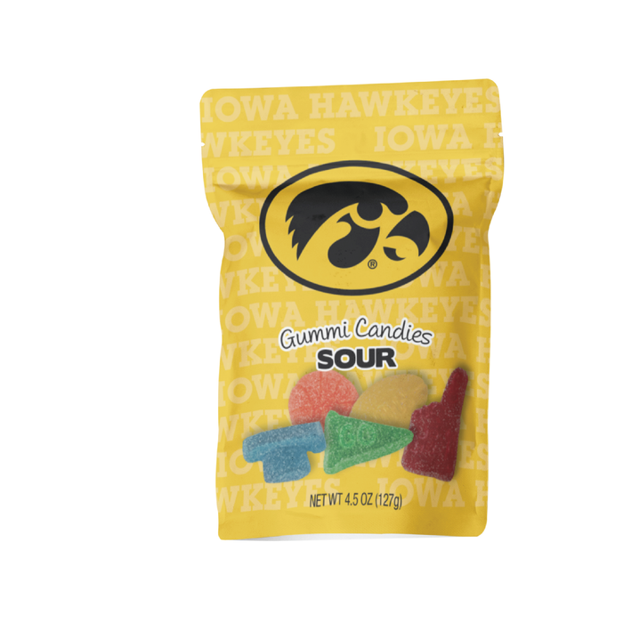 Iowa Hawkeyes Candy Gummies Mix - Sweet and Sour (8 bags)