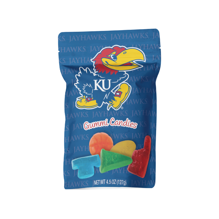 Kansas  Jayhawks Candy Gummies Mix - Sweet and Sour (8 bags)