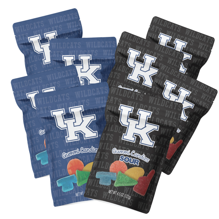 Kentucky Wildcats Candy Gummies Mix - Sweet and Sour (8 bags)