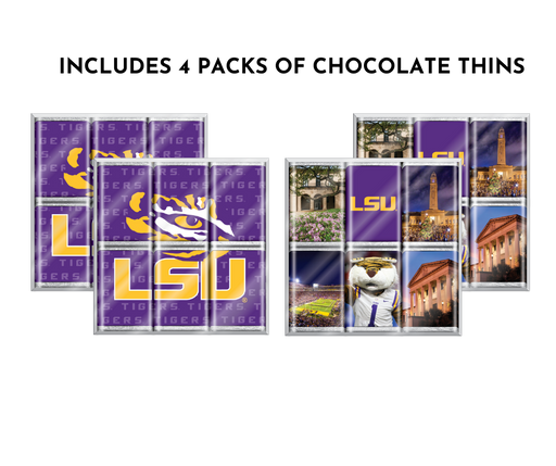 Louisiana State Tigers Thins Chocolate Pack (4 Piece)