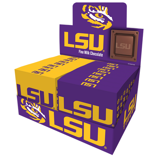Louisiana State Tigers Embossed Chocolate Bar (18ct counter display)