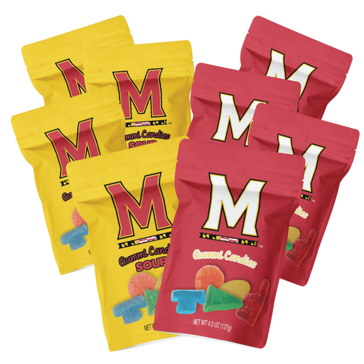 Maryland Terrapins Candy Gummies Mix - Sweet and Sour (8 bags)