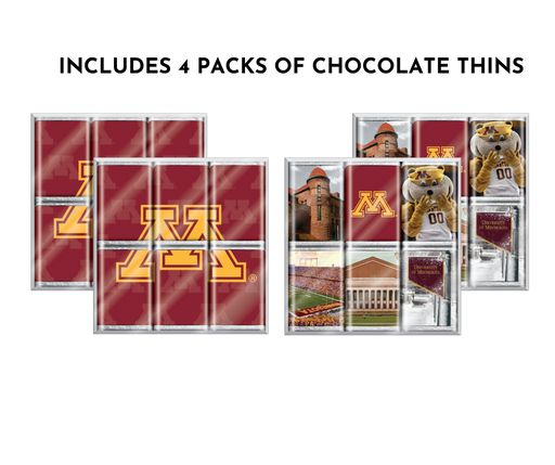 Minnesota Golden Gophers Thins Chocolate Pack (4 Piece)