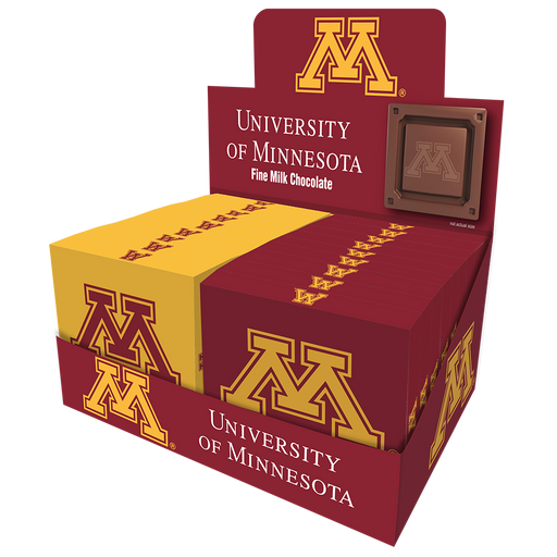 Minnesota Gophers Embossed Chocolate Bar (18ct counter display)
