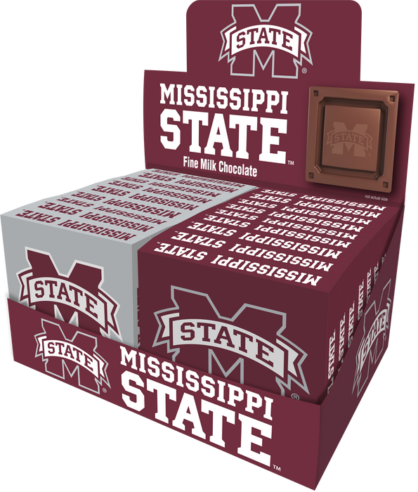 Mississippi State Bulldogs Embossed Chocolate Bar (18ct Counter Display)