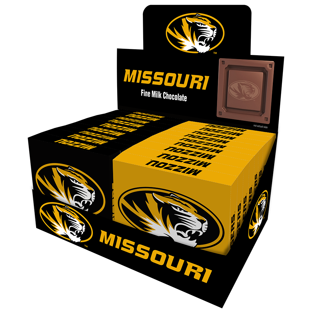 Missouri Tigers Embossed Chocolate Bar (18ct Counter Display)