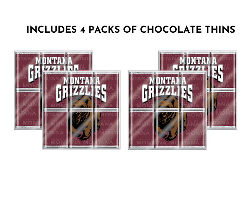 Montana Grizzlies Thins Chocolate Pack (4 Piece)