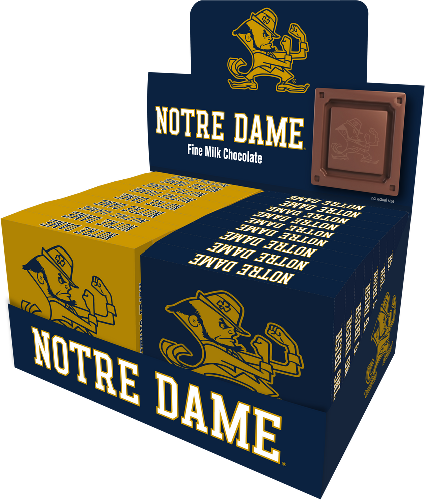 Notre Dame Fighting Irish Embossed Chocolate Bar (18ct Counter Display)