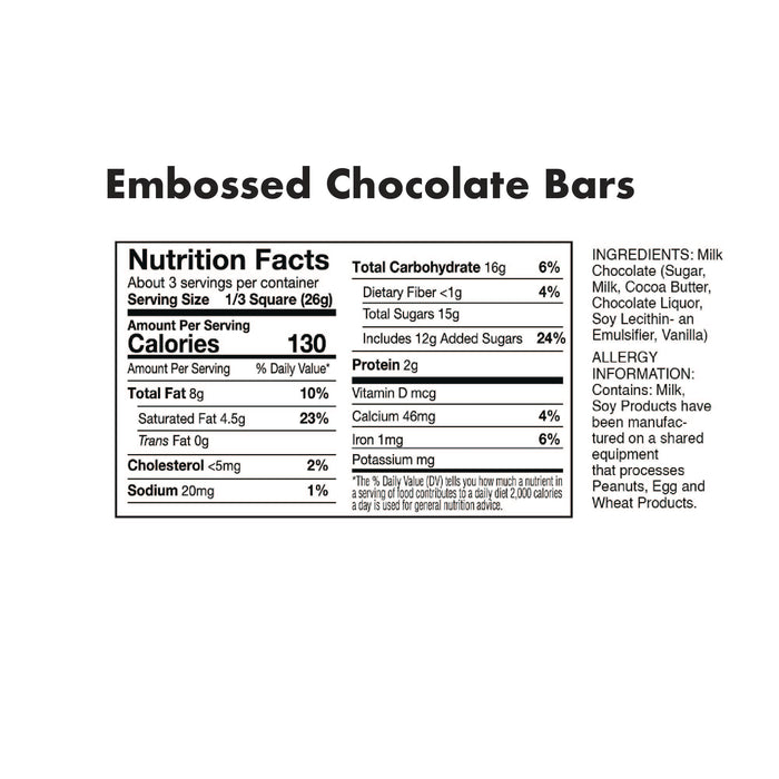 Arkansas Razorbacks Embossed Chocolate Bars (4 Piece)