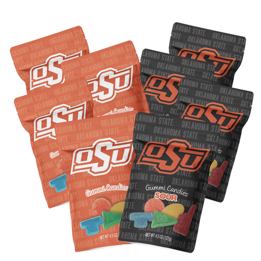 Oklahoma State Cowboys Candy Gummies Mix - Sweet and Sour (8 bags)