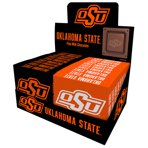 Oklahoma State Cowboys Embossed Chocolate Bar (18ct Counter Display)