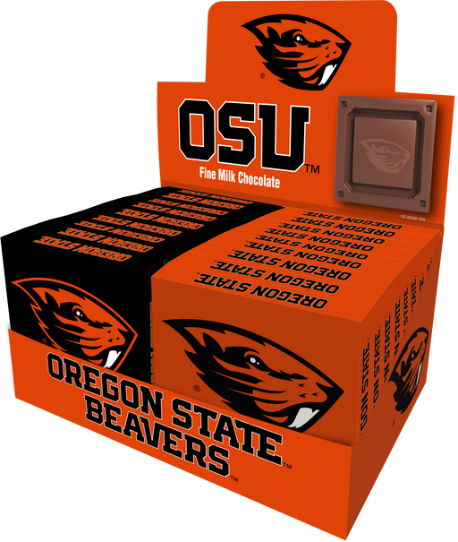 Oregon State Beavers Embossed Chocolate Bar (18ct Counter Display)