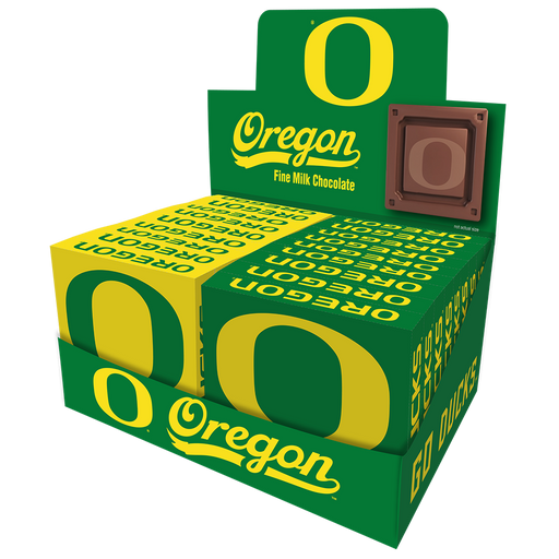 Oregon Ducks Embossed Chocolate Bar (18ct Counter Display)