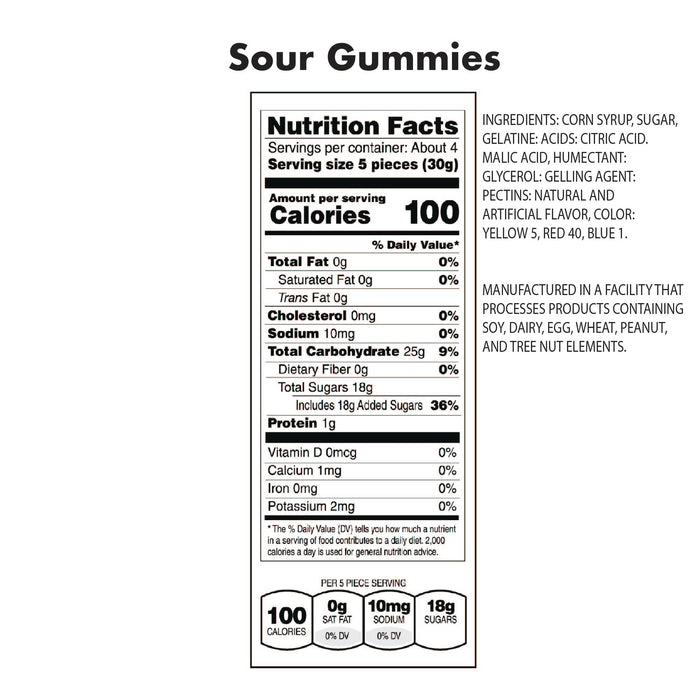 UCF Knights Sour Gummies (12 Count Case)