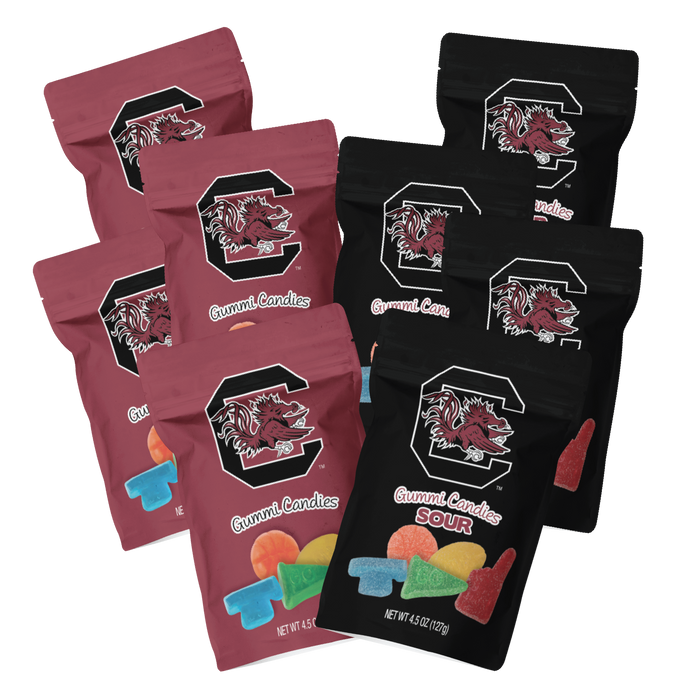 South Carolina Gamecocks Candy Gummies Mix - Sweet and Sour (8 bags)