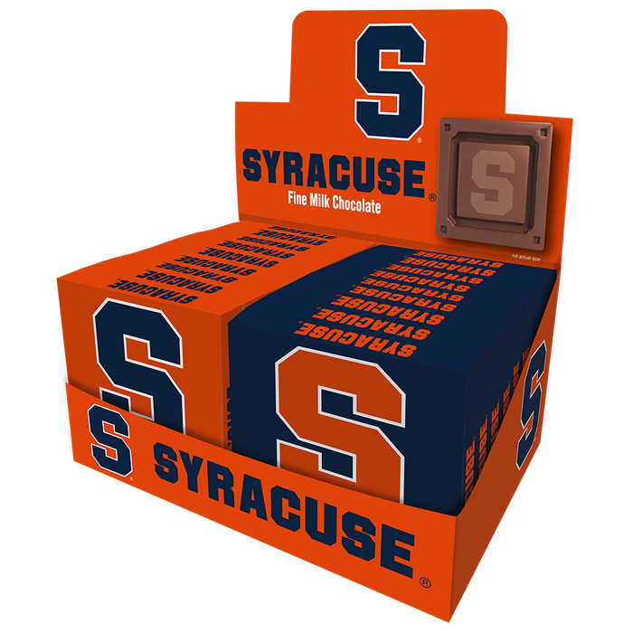Syracuse Orange Embossed Chocolate Bar (18ct Counter Display)