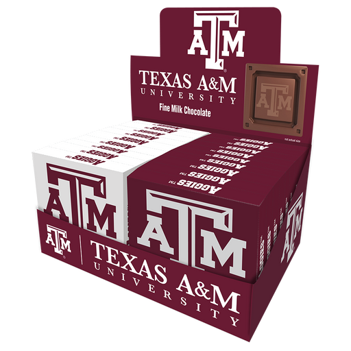 Texas A&M Aggies Embossed Chocolate Bar (18ct Counter Display)
