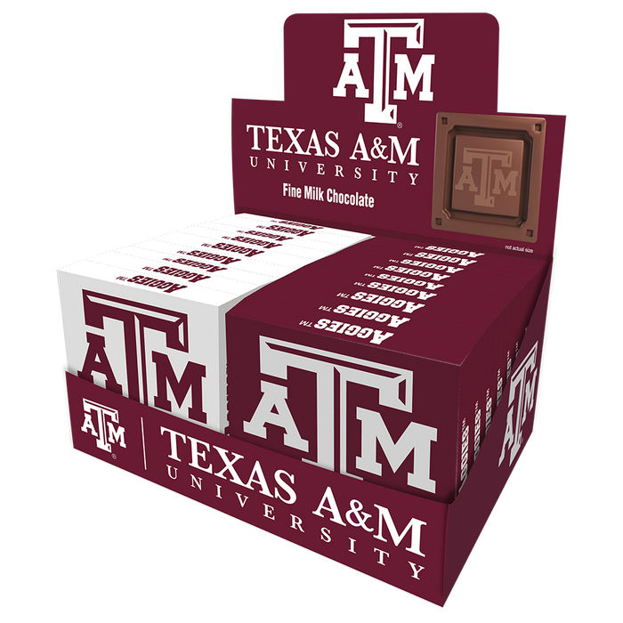 Texas A&M Aggies Embossed Chocolate Bar (18ct Counter Display)