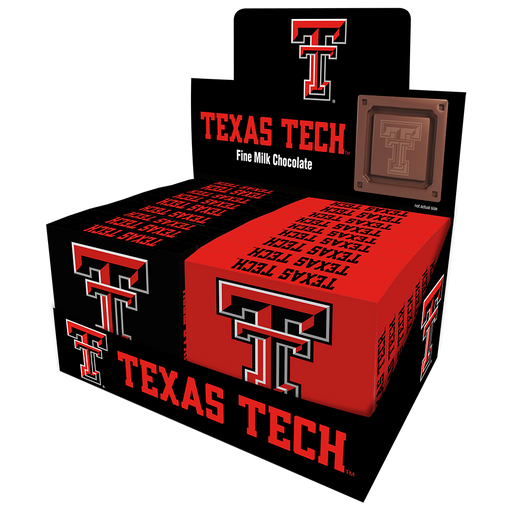 Texas Tech Red Raiders Embossed Chocolate Bar (18ct Counter Display)