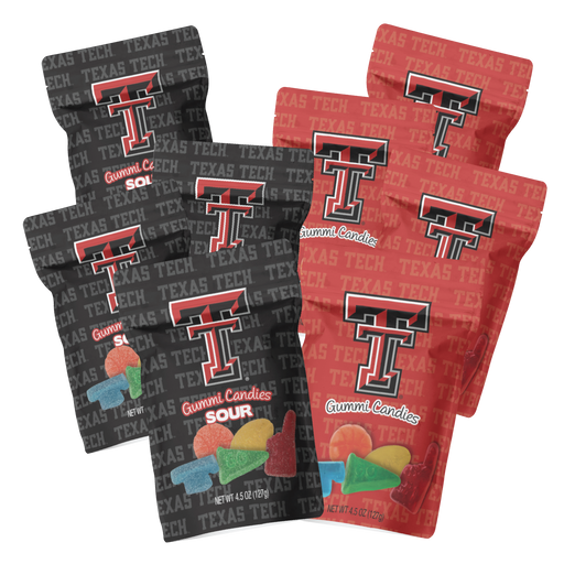 Texas Tech Red Raiders Candy Gummies Mix - Sweet and Sour (8 bags)