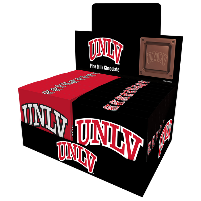 UNLV Rebels Embossed Chocolate Bar (18ct Counter Display)