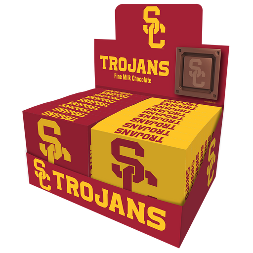 USC Trojans Embossed Chocolate Bar (18ct Counter Display)