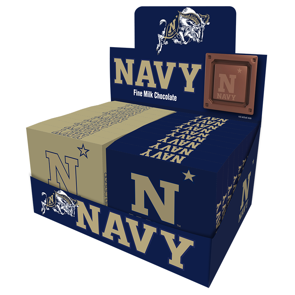 US Naval Academy Embossed Chocolate Bar (18ct Counter Display)