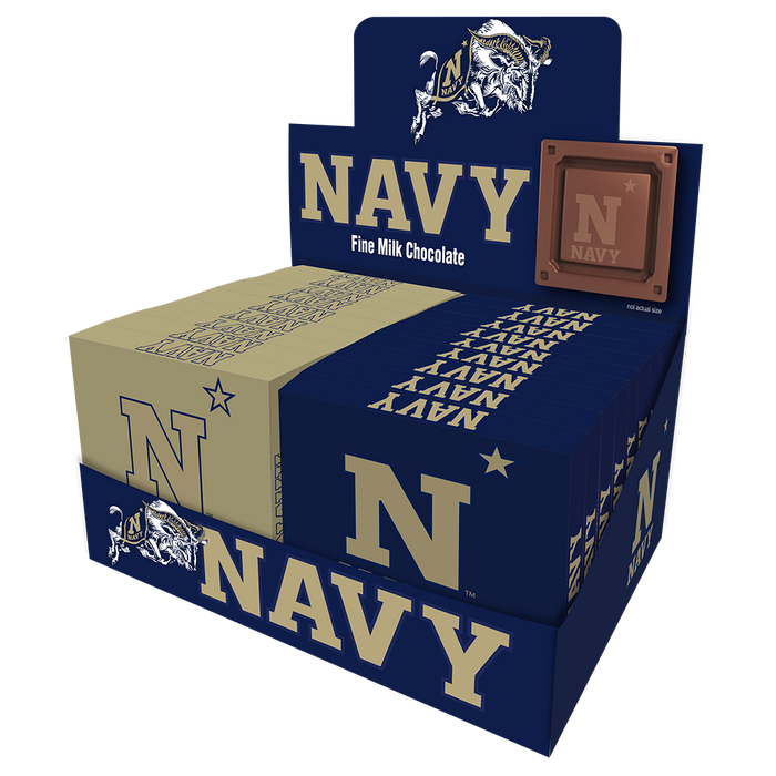 US Naval Academy Embossed Chocolate Bar (18ct Counter Display)