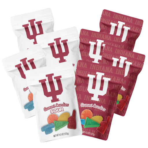 Indiana Hoosiers Candy Gummies Mix - Sweet and Sour (8 bags)