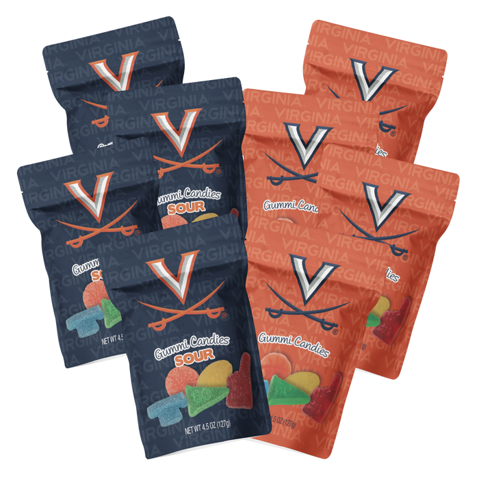 Virginia Cavaliers Candy Gummies Mix - Sweet and Sour (8 bags)